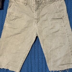 H&M Olive Flat Front Shorts Casual Style